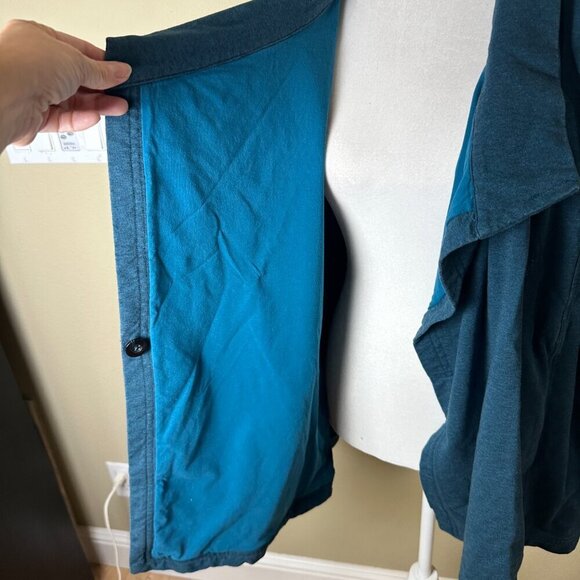 Lululemon Coast Wrap II Jacket Long Sleeve Top Coat Size 10 Teal - Picture 13 of 14